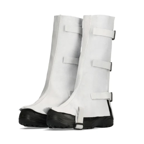 Chrome Leather Knee Spats